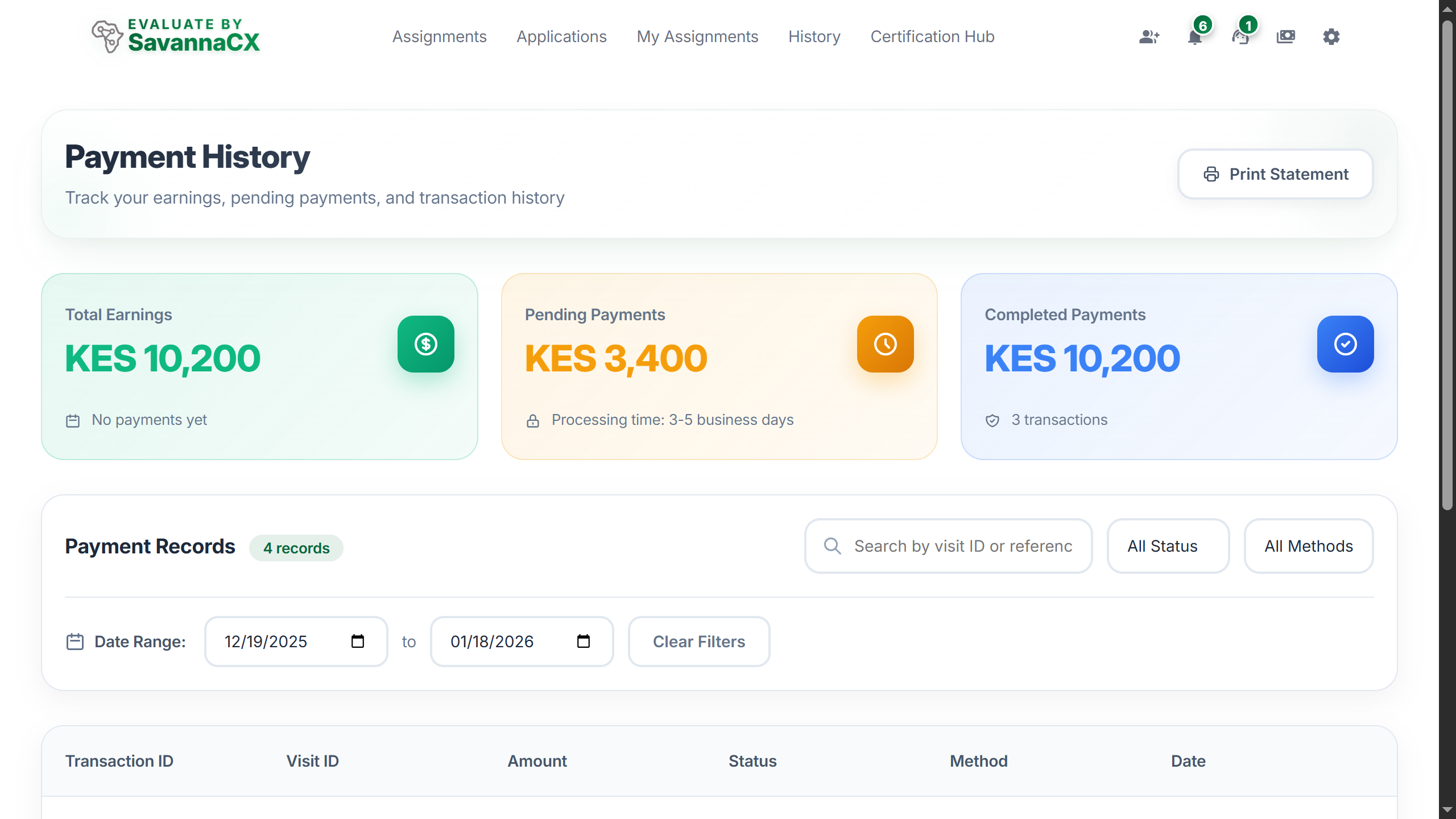 Payment & Support Systems