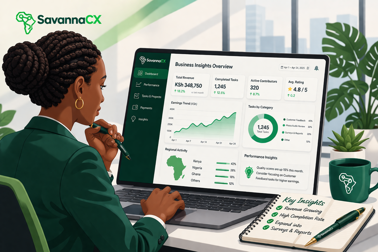 Insights dashboard on laptop
